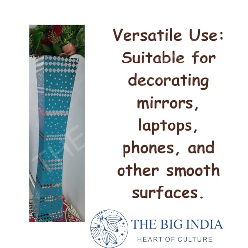 Image of Mirror Sticker Sheets for lippan Art & Craft (5000+ Mirrors) 10 Sizes & Shapes with Ceramic Cone | Mosaic Art Material | Diwali Decoration, Embroidery Work, Foil Material Waterproof, Strong Adhesive