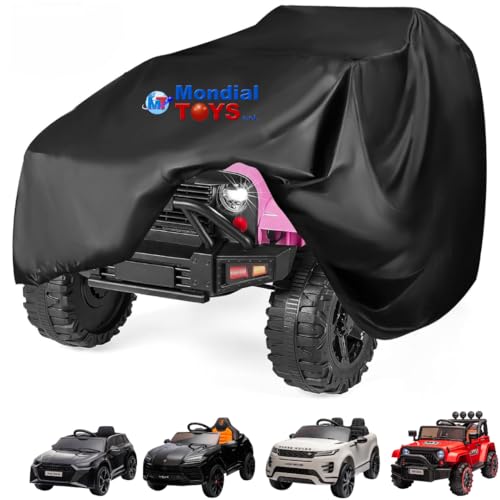 Copertura Auto Giocattolo Bambini Universale Cover Impermeabile Anti-UV per Veicoli Elettrici per Bambini Esterni e Interni (L) Misure: 132x71x61 cm