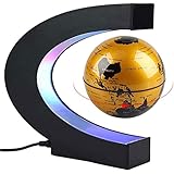 ATEXGY Maglev Globe Lumière LED Maglev Globe Flottant Maglev Globe Carte du Monde Enseignement Bureau À Domicile Puzzle Développement Recherche,C