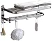 Honent Porte Serviette Tableau De Salle De Bain en Acier Inoxydable Suspendu À 2 Niveaux avec Portefeuille Suspendue Porte-Serviette Salle De Bain Porte-Serviettes Porte-Serviettes,38cm