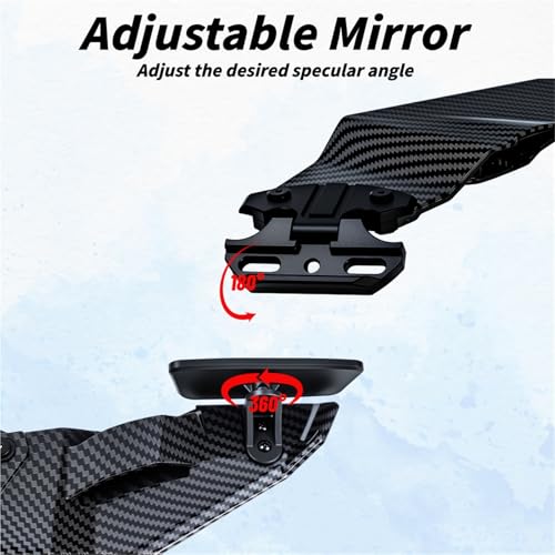 Espejo retrovisor universal de aluminio ajustable para carenado 6
