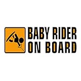 Tipo de etiqueta: carrocería CTMNB Etiqueta del Coche 13.9CM * 5.1CM Rider ON Board Calcomanía de Advertencia PVC Car Sticker