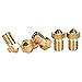 BIQU 3D-M6 0.4mm Brass Extruder Nozzle Print Head for 1.75mm Filament 3D Printer (Pack of 5pcs)
