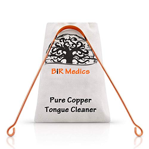 BiR Medics | 1 rascador de lengua de cobre | limpiador de lengua ayurveda y mal aliento | naturalmente antimicrobiano (1)