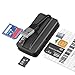 Produktbild 6-in-1 USB Chipkartenlesegerät - SIM Kartenleser, ISO7816 Kontakt-SmartCard Reader Gesundheitskarte Lesegerät, Fahrerkarte Lesegerät, unterstützt SD, MMC, UHS-I, Micro SD, MS, SIM, M2, Smartcards