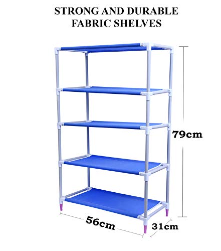 Image of Little One's | 4 Shelves Baby Foldable Wardrobe | Aquatic Blue (Made in India)