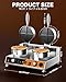 PYY Commercial Waffle Maker - Double Waffle Maker, Non-stick Electric Chaffle Maker for Restaurant Party Food Stall, Large, Stainless Steel