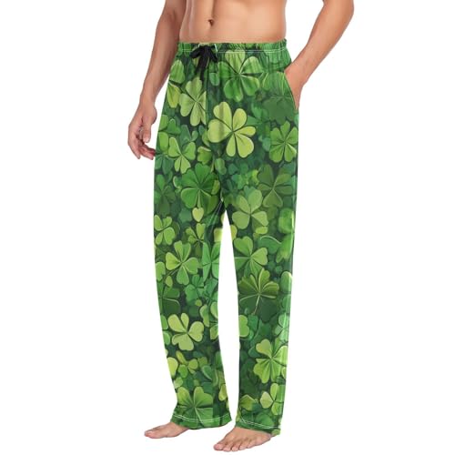 Clovers Pajama Pants for Men Comfort Sleep Lounge Bottoms Straight-fit with Pockets S-XXL3