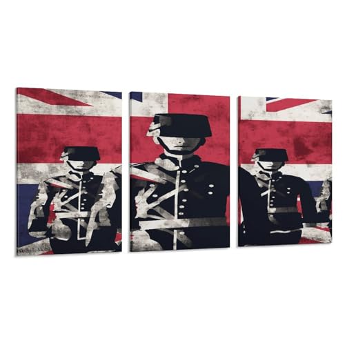 Triptyque soldat drapeau américain vertical de qualité supérieure