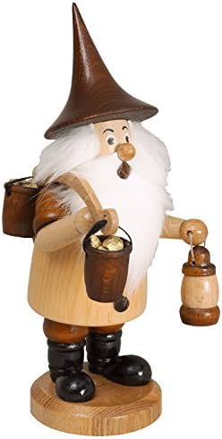 DWU Uhlig Smoked Men Mountain Gnome with Bucket and Ironing Natur 18 cm