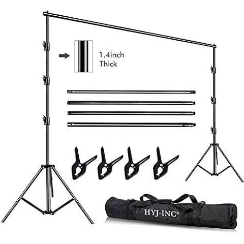 HYJ-INC 10 x 10Ft Photo Video Studio Backdrop Stand Kit Cover