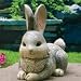 Amazon.com: Jim Shore Grey Bunny Rabbit Garden Statue 30069 : Patio ...
