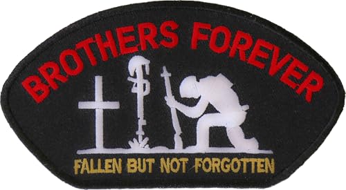 Brothers Forever Cap Patch - 5x2.75 inch. Embroidered Iron on Patch