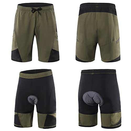 mewmewcat shorts masculinos,Shorts de bicicleta acolchoados 2 em 1 com bolsos shorts masculinos resp