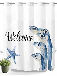 Teamery Maritim Duschvorhang-Set 182,9 cm