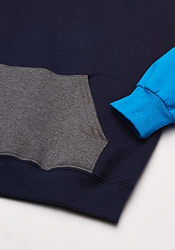 Fruit of the Loom boys Fleece Sweatshirts, Hoodies, Sweatpants & Joggers Shirt, Pullover - Navy/Pacific Blue, Small US3