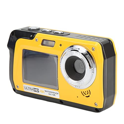 Appareil Photo Numérique étanche, Appareil Photo Sous-marin Double écran 4K 56MP, Zoom Numérique 18X Enregistreur Vidéo 10 Pieds Selfie, pour Extérieur, Enfants, Adolescents