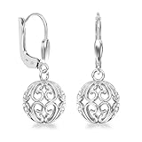 LeCalla スターリングシルバー ジュエリー レバーバック ボールドロップ ダングルイヤリング レディース, S, スターリングシルバー, 宝石なし