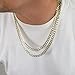 Nuragold 10k Real Yellow Gold Solid Cuban Curb Link 7mm Chain Necklace (16