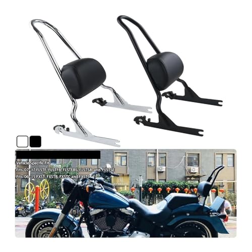 Dossier passager haut amovible avec rack en acier pour Softail Custom - 2