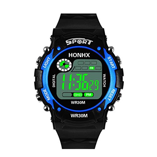 Preisvergleich Produktbild Winkey Herren-Armbanduhr, digital, LED, Militär, Quarz, Sportuhr Band blau