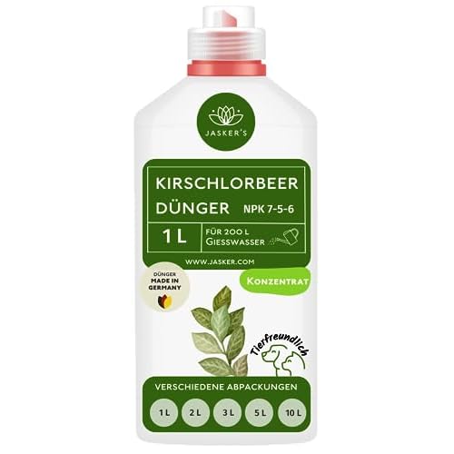 Kirschlorbeer Dünger flüssig 1 L - 100% Turbo Schnelldünger mit Guano - Füssigdünger Kirschlorbeer - Dünger portugiesischer Kirschlorbeer - Kirschlorbeerdünger für Lorbeerhecke