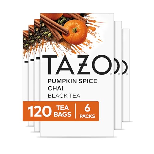 TAZO Pumpkin Spice Chai Tea Bags, Black Tea, Holiday Gift For Tea...