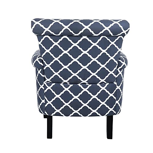 Levnary Accent Chair, Mid-Century Modern Armchair Upholstered Corner Single Sofa Chair, Wingback Comfy Reading Chair With Nailhead Trim For Home Living Room Bedroom (Stripes) #TOP5