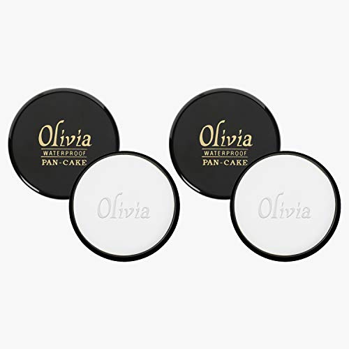 Image of Olivia Waterproof White Makeup Natural, Matte, Velvety Cream Concealer Pan Cake (25g, Shade No.20) - Pack of 2