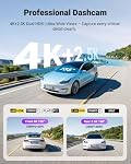 Vantrue New S1 PRO MAX 4K+2.5K front and rear dash camera, ADAS/BSD, HDR 2-channel dash camera, dual STARVIS 2 camera, PlatePix night vision, WiFi & GPS, voice control, 24/7 parking mode, 1TB max (RC18)