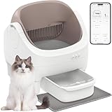 Katzenklo Selbstreinigend, Selbstreinigende Katzentoilette XXL mit Oben offenem Design, App-Steuerung, Sicherheitsschutz, Geruchsbeseitigung, Großes Elektrisches Katzenklo für Mehrere Katzen