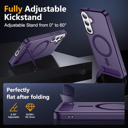 Image of SPIDERCASE Magnetic for Samsung Galaxy S26 FE Case,with Stand,Purple