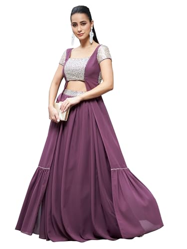 Image of Miss Chase Women's Embellished Square Neck Short Sleeves Waist Band Pocketed Tiered Maxi Co-Ord Set with Pocket