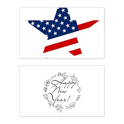 Carte de nouvel an drapeau américain pour correspondances usa
