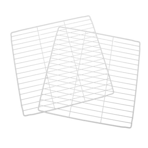 WEKADRIN 2 Piezas Organizadores de Estantes de Rejilla para Congelador Divisores de para Frigoríficos y Congeladores Diseño de Malla para Circulación de Aire Fácil Limpieza Color Blanco