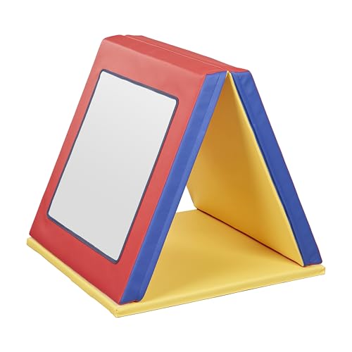 ECR4Kids SoftZone Folding Floor Mirror, Sensory Toy, Assorted