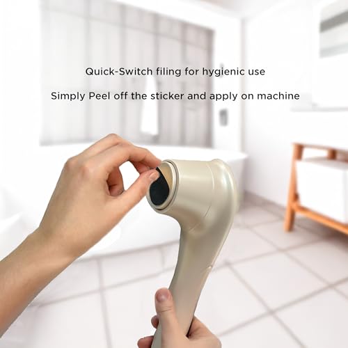 Image of ROOTS Peditrix Disposable Filing Pad | Pedicure Tool | Electric Foot Scrubber | Dead Skin Remover | Foot Callus Remover | Gently Polish Soft /Sensitive Skin | For Men & Women | 180 Grits (50 Pieces)