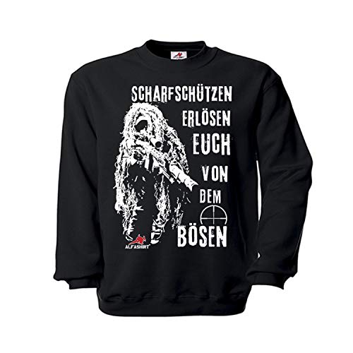Pull-over avec inscription humoristique allemand sweat-shirt Copytec noir taille M