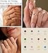 TOSGMY Gold Birthstone Rings for Women Non Tarnish Stackable Ring Dainty 14K Gold Plated Heart CZ Emerald Gemstone Ring Wedding Engagement Promise Ring for Her Birthday Personalized Jewelry Gifts for Mom Size 6-10