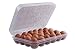 Elephanty Covered Egg Holder for Refrigerator, Plastic, 24 Eggs, Clear