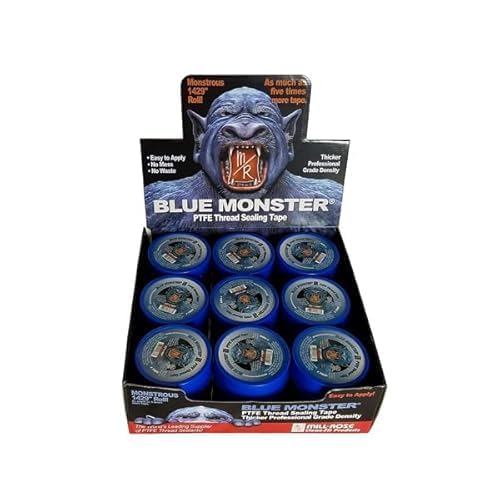Blue Monster Teflon Tape - 1/2" x1,429 (Case of 45 Rolls)