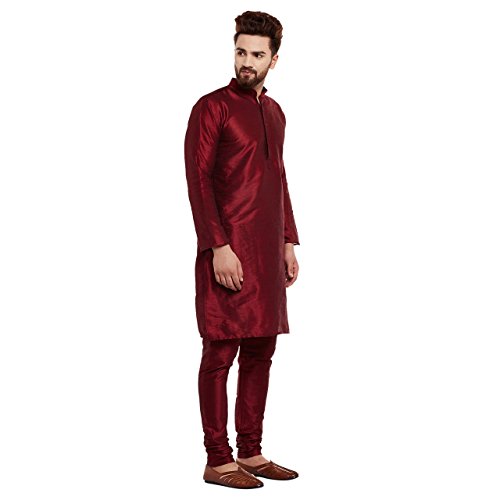Image of SOJANYA (Since 1958 Men's Royal Blue Dupion Silk Kurta & Churidaar Pyjama