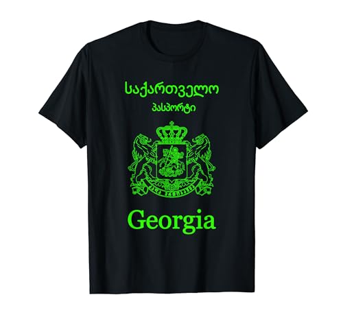 Georgia, Georgia, pasaporte de Georgia, bandera de Georgia. Camiseta