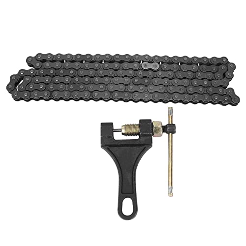 Cadena de motocicleta 420 para pit bike de 125cc con tronchacadenas de rodillo de 132 eslabones