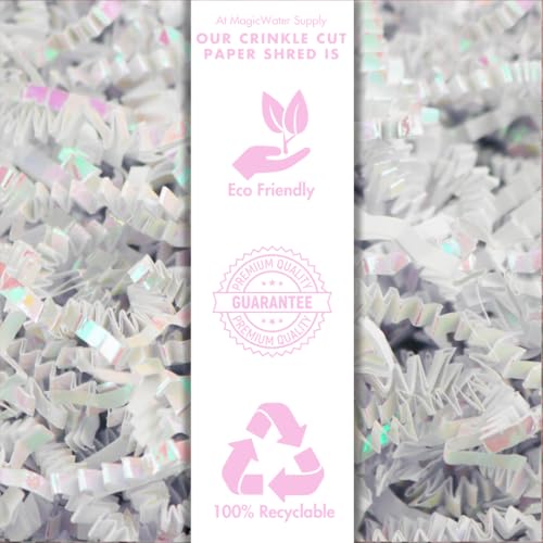 MagicWater Iridescent Crinkle Cut Paper - 1 LB - Diamond White by MagicWater Supply - Image 7