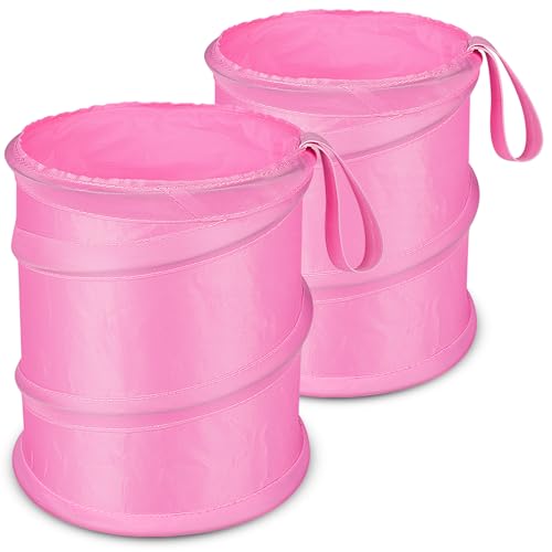 Kincown Car Trash Can, 2 Packs Mini Car Garbage Can, Collapsible Trash Bin
