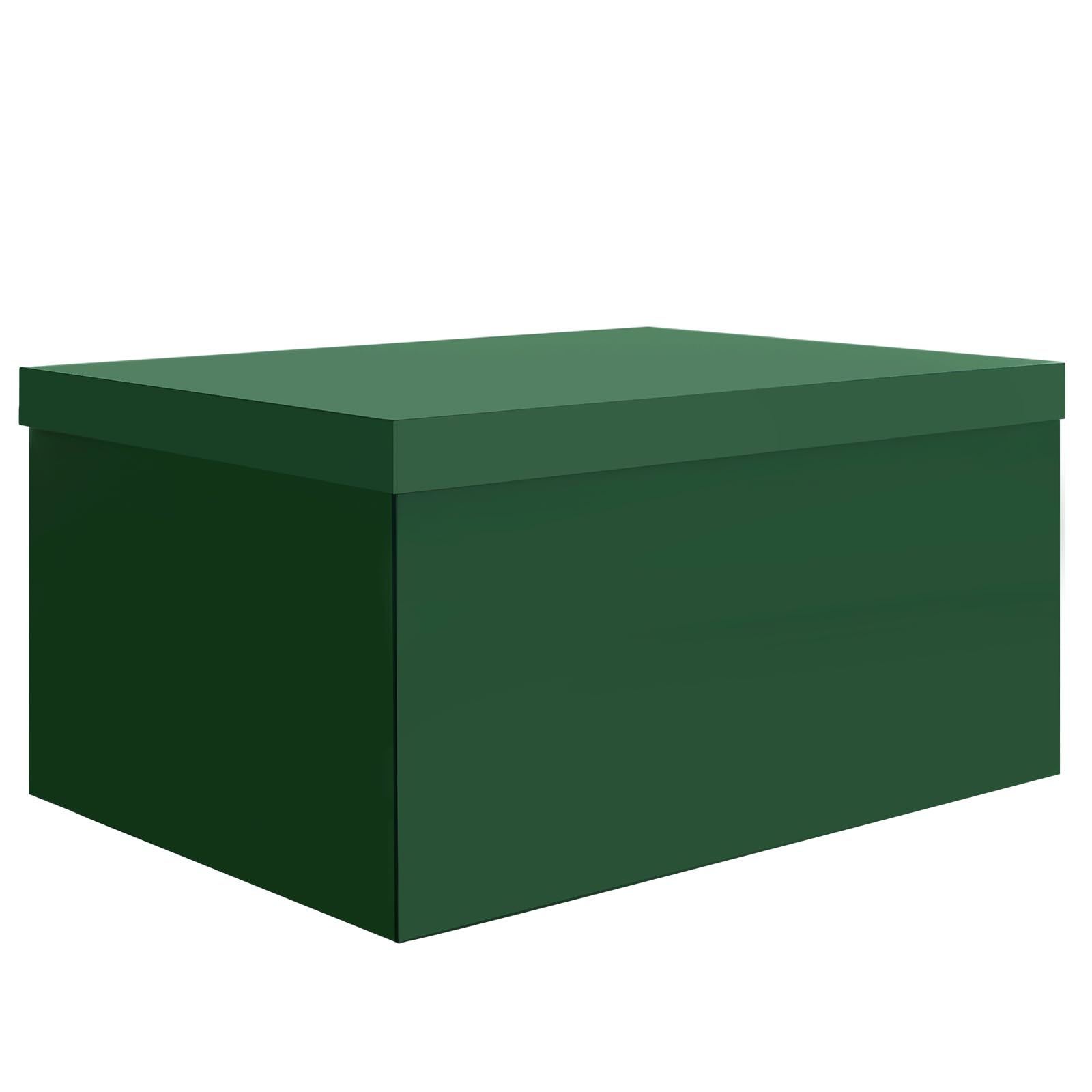 KISPATTI Storage Box, Green Storage Boxes with Lids 38 x 28 x 19 cm Large Storage Box with Ribbon Cardboard Storage Boxes for Home Bedroom Living Room Office School โ image 1