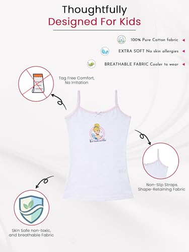 Image of BODYCARE Kids Girl's Regular Fit Vest | 100% Cotton| Skin Friendly | Lightweight | Sleeveless Design | Pack of 3 Print