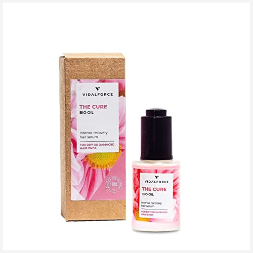 THE CURE OIL, Olio Trattante Riparatore con 11 oli per capelli come l'Astaxantina, olio di Cocco per capelli o olio Argan Capelli | Olio per Capelli secchi e Crespi | Protettore termico capelli 30ml