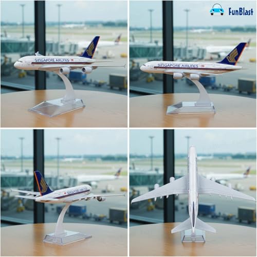 Image of FunBlast Diecast Aeroplane Scale Model - Airplane Miniature Model Only for Display, Size -14 Cm (A380)